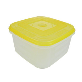 Caserolă pentru alimente, pătrată, cu capac bine fixat, pentru depozitat și transport, compatibil microunde, congelator, 1.5L