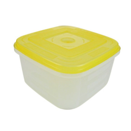 Caserolă pentru alimente, pătrată, cu capac bine fixat, pentru depozitat și transport, compatibil microunde, congelator, 1.5L