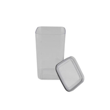 Cutie pentru alimente, dreptunghiulară înaltă, capac bine fixat, pentru organizarea pe rafturi în cămară sau frigider, 1.5 L