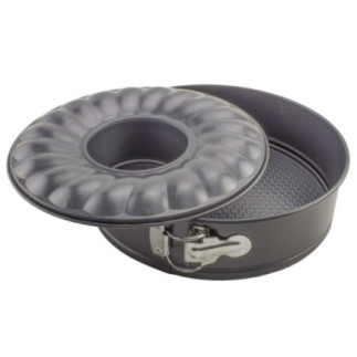 tavă pentru copt tort rotundă cu bază detașabilă și două forme incluse