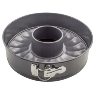 formă teflonată rotundă pentru copt prăjituri cu pereți detașabili și două modele diferite de fund incluse