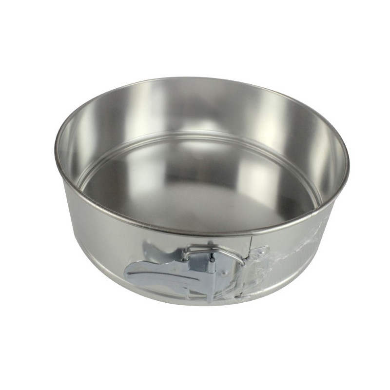 Formă rotundă pentru copt din tablă cositorită cu bază detașabilă, ideală pentru eliberarea rapidă și fără efort, 22 cm