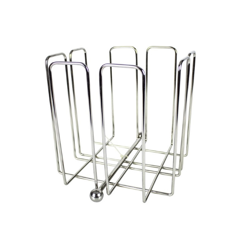 Suport pentru șervețele pătrate din inox cu bară de protecție anti-vânt, perfect pentru a păstra șervețelele intacte pe masă
