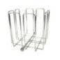organizator pentru șervețele de masă din inox cu bare verticale laterale în formă de cub