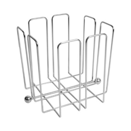 Suport pentru șervețele pătrate din inox cu bară de protecție anti-vânt, perfect pentru a păstra șervețelele intacte pe masă