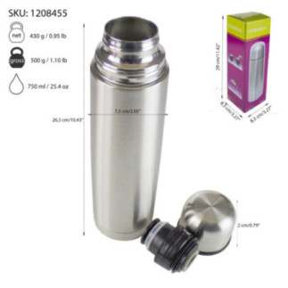 termos din inox cu informații despre ambalaj capacitate greutate și dimensiuni