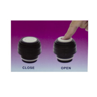 reprezentare grafică a modului de funcționare a supapei de scurgere a unui termos