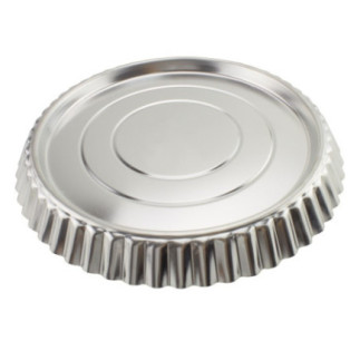 tava de copt rotundă cu pereți ondulați întoarsă cu baza în sus