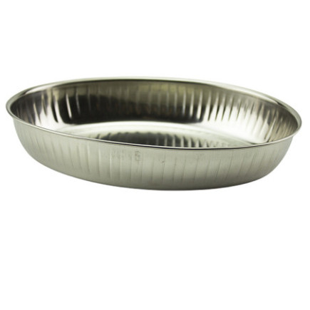 coș oval din inox pentru servit pâine