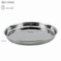 tavă rotundă pentru servit din inox cu specificații despre greutate și dimensiuni