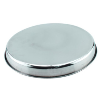 Tavă de servit rotundă din inox, cu margine înălțată, pentru transportul băuturilor în baruri, cafenele și restaurante, 35 cm