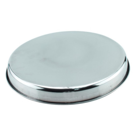 Tavă de servit rotundă din inox, cu margine înălțată, pentru transportul băuturilor în baruri, cafenele și restaurante, 35 cm