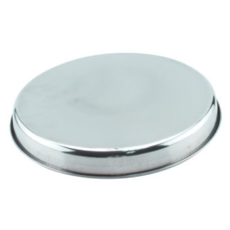 Tavă de servit rotundă din inox, cu margine înălțată, pentru transportul băuturilor în baruri, cafenele și restaurante, 40 cm