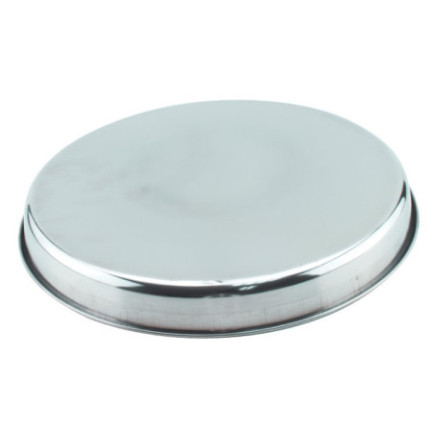 Tavă de servit rotundă din inox, cu margine înălțată, pentru transportul băuturilor în baruri, cafenele și restaurante, 40 cm