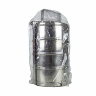 set de 4 caserole în stativ cu mâner pentru transport mâncare în punga ambalaj