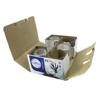 set 6 pahare de whisky în ambalaj deschis cutie de carton
