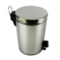 coș de gunoi din inox cilindric cu capac și pedală
