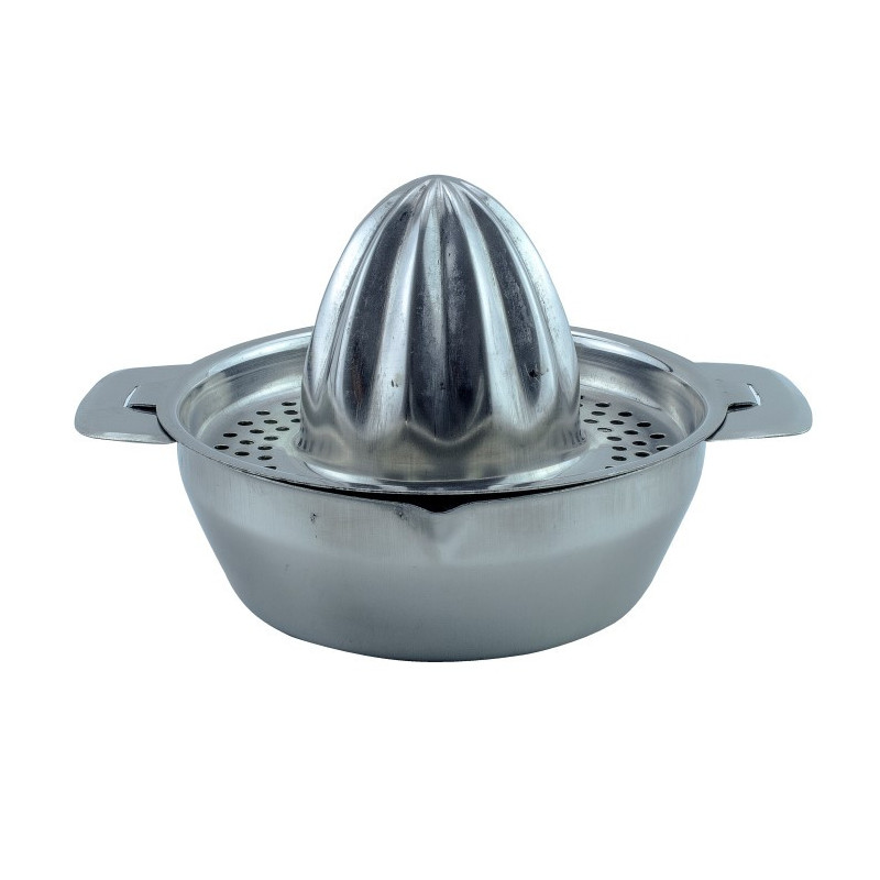 Storcător de citrice manual cu recipient colector de suc și filtru pentru pulpă și semințe, ideal pentru portocale și lămâi,inox