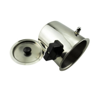 oală pentru fiert lapte din inox cu fluier și capac