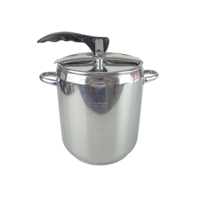Oală sub presiune din inox, pentru gătire rapidă cu supapă de siguranță și etanșare perfectă, pentru supe și tocănițe, cuctă 9L