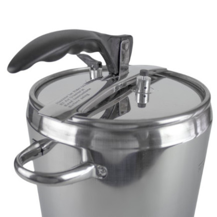 Oală sub presiune din inox, pentru gătire rapidă cu supapă de siguranță și etanșare perfectă, pentru supe și tocănițe, cuctă 9L