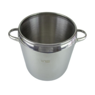 oală din inox cilindrică înaltă cu două mânere