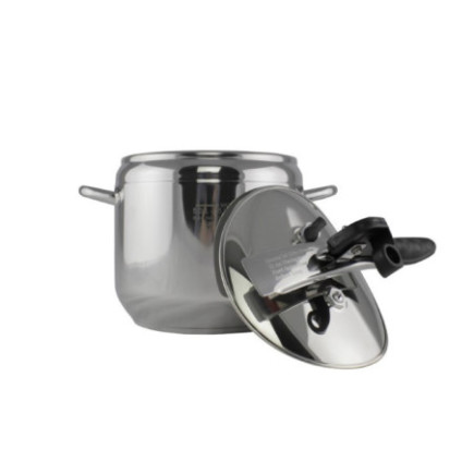 Oală sub presiune din inox, pentru gătire rapidă cu supapă de siguranță și etanșare perfectă, pentru supe și tocănițe, cuctă 5L