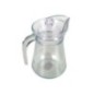 carafă din sticlă transparentă cu cioc de scurgere capac și mâner