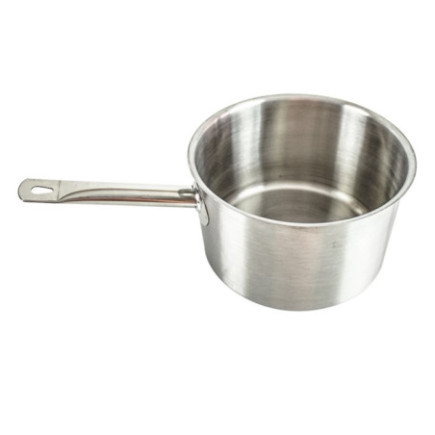 Cratiță profesională adâncă din inox cu un mâner solid, ideală pentru bucătării comerciale și gătit intensiv, 4L