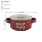 bol ceramic rotund cu mânere pentru servit supă cu informații despre dimensiuni și capacitate