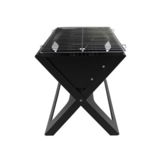 grătar pliabil de voiaj cu structură rezistentă din metal negru