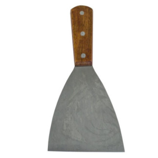 spatulă din oțel cu mâner de lemn pentru răzuit plita