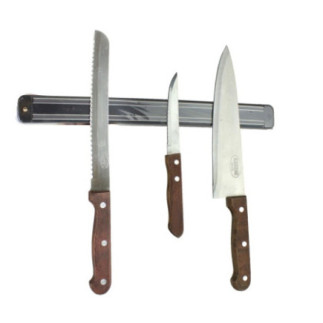 bară magnetică neagră pentru depozitarea și aranjarea cuțitelor de bucătărie