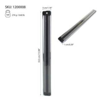 bară magnetică de cuțite de bucătărie cu informații despre dimensiuni și greutate