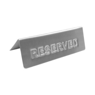indicator de masă rezervată din inox de pus pe mese în restaurante sau pe terase
