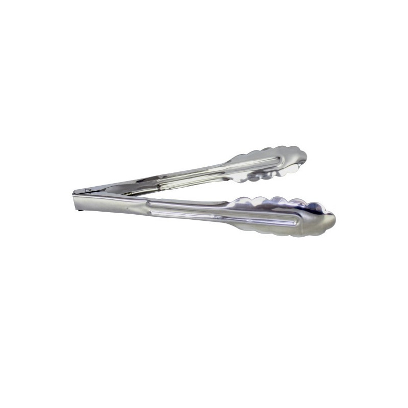 Clește de bucătărie pentru servirea și manipularea alimentelor, design zimțat pentru prindere sigură din inox, 22 cm