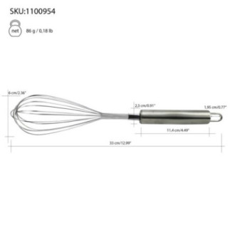 tel clasic din inox cu informații despre dimensiuni și greutate