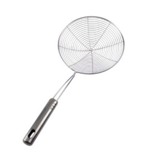paletă din inox pentru scurs cartofi pai și alimente prăjite în baie de ulei