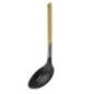 spatulă perforată din plastic cu mâner din lemn