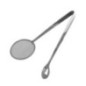 clește din inox cu strecurător pentru alimente prăjite în baie de ulei