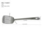 spatulă de bucătărie din inox cu specificații despre dimensiuni