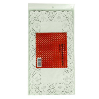 set de hârtii dantelate și dreptunghiulare albe de așezat sub torturi și prăjituri