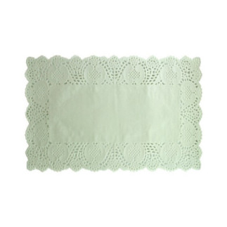 Set hârtii dantelate albe 20x40 cm, de așezat sub aperitive, torturi și prăjituri, accesoriu elegant pentru prezentare 12 buc