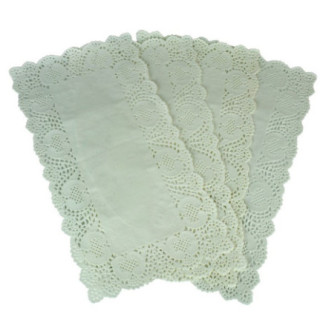 set de hârtii dantelate dreptunghiulare pentru platouri de prăjituri