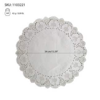 set de hârtii dantelate rotunde și specificații despre dimensiuni