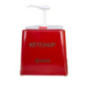 dozator de sos cu pompă din plastic roșu pentru ketchup
