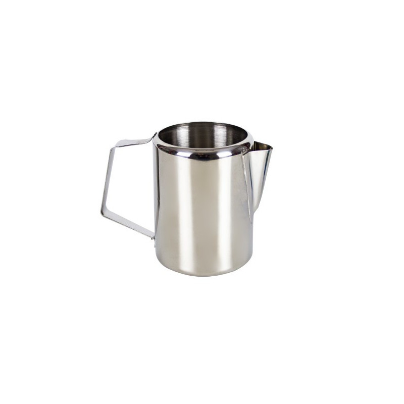 Latieră inox pentru lapte, cu cioc de turnare și mâner, ideală pentru prepararea cafelei, spumarea laptelui și cappuccino 500 ml