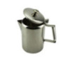 recipient din inox pentru spumat lapte cu capac mâner și cioc de scurgere
