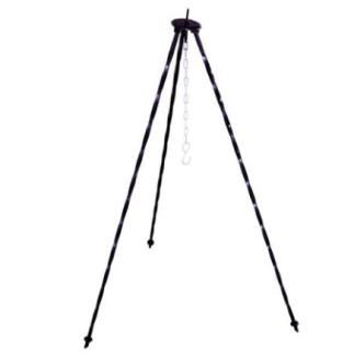 trepied metalic cu lanț pentru ceaun