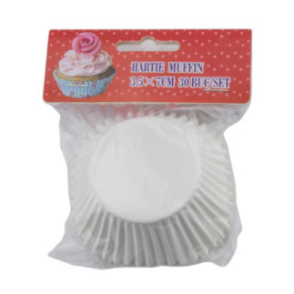 set de hârtii pentru copt rotunde albe în ambalaj pungă transparentă